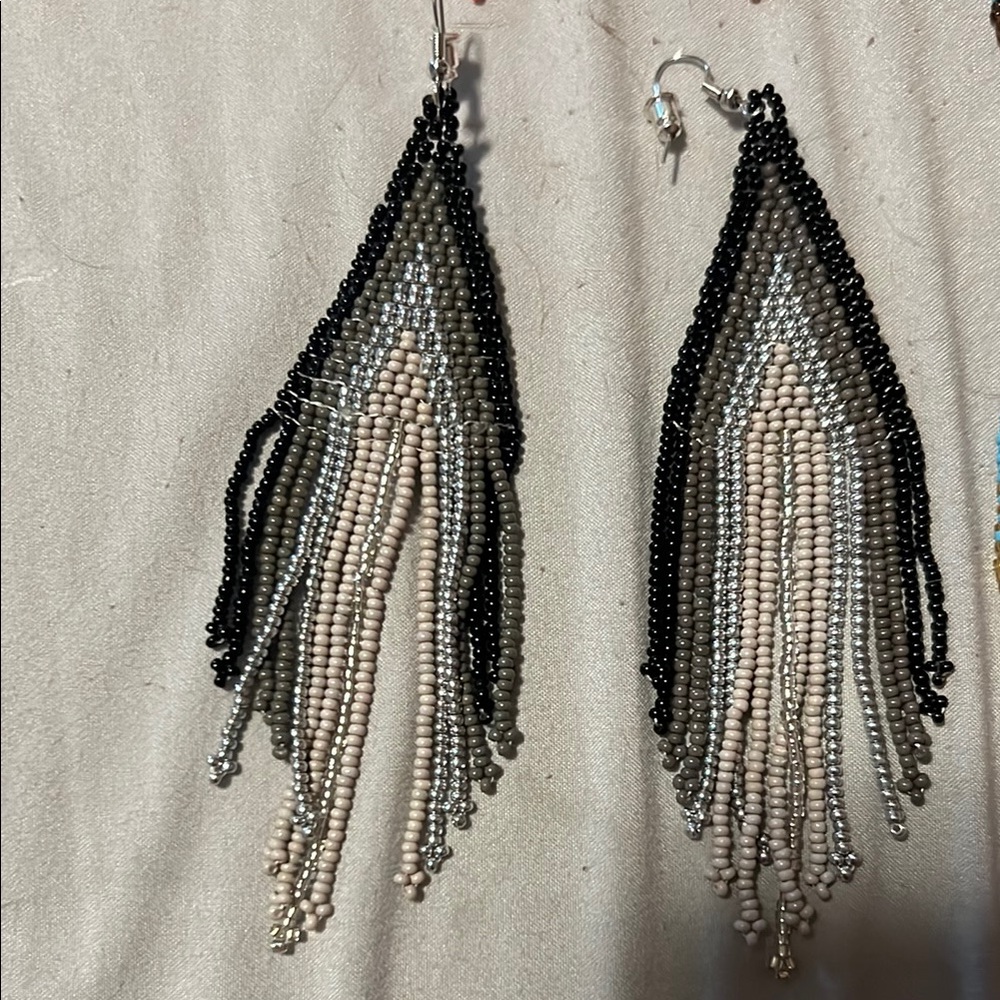 Elegant Beaded Dangle Earrings